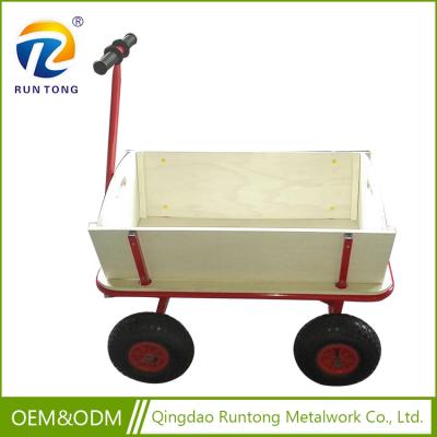 China Beach Cart Wooden Cart Four Wheel Indoor Omnidirectional Metal Pneumatized Tools for sale