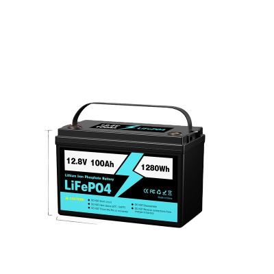 China Lifepo4 Appliances Motor Lithium Ion Battery Solar Power Storage Household Trolling Battery For RV 12V 100Ah for sale