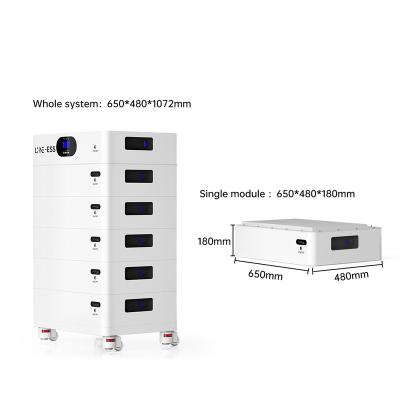 China Integrated stacked household lifepo4 battery home energy storage systems all in one 500Ah for sale