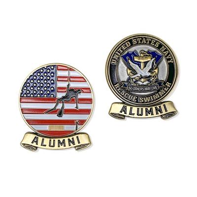 China Europe Newly Designs Custom Plated Army Metal Challenge Coins For Collection And Souvenir for sale