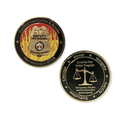 China Wholesale Europe Customized Cheap Custom Fire Brigade Challenge Coins For Souvenir for sale