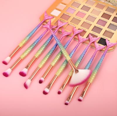 China High Quality Nylon Hair Glitter Makeup Brush Mermaid Makeup Brush Skin-Friendly Makeup Brushes for sale