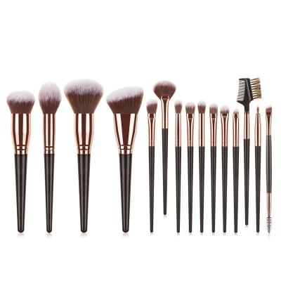 China Wholesale Best Quality Makeup Brush Set 15pcs Private Label Makeup Brush Black Set Makeup Brush Skin-friendly Makeup Brush for sale