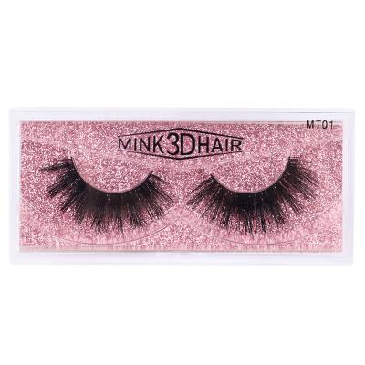 China Fluffy/3d Effect/Seller Mink Eyelash Private Label Free Sample Fake Mink Fur Lashes Hand Made 3D Imitation Mink Fur 3D Mink Eyelashes With Packing Box for sale