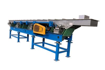 China 600mm*8000mm Stainless Steel Leaf Spring Eccentric Vibratory Conveyor For Salt Conveying for sale