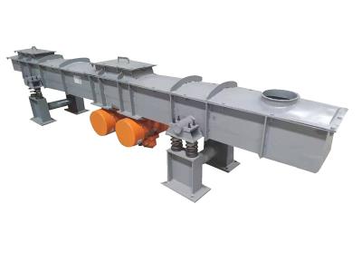 China Long Distance Trough Type Vibratory Conveyor For High Temperature Furnace Burden High Titanium Slag Conveying for sale