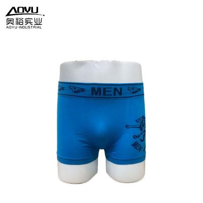 China Fashion Seamless Wholesale Young Men's OEM Underwear Seamless Men's Boxer Shorts Customized Pattern Printing Boxer Shorts Men for sale