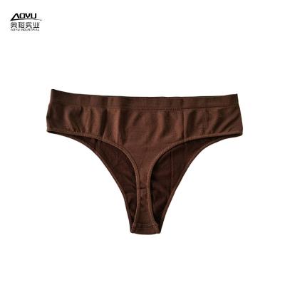 China Antibacterial Custom Women's Panties Breathable Thong Panties Seamless Soft Thong Thong For Women for sale