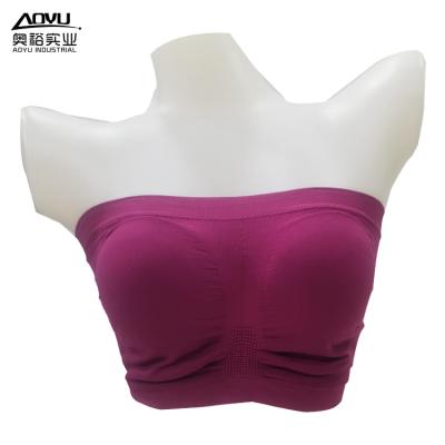 China New Fashion Logo Tube Bra High Quality Seamless Customizable Seamless Tube Bra Top Women for sale