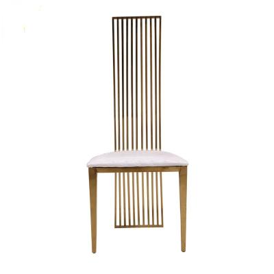 China Modern Hotel Banquet Stainless Steel Seat Covered Chair Modern Style PU Leather Soft Cushion Family Gathering Dining Chair for sale