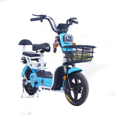 China Steel Full Suspension Electric Battery Bike 14 Inch Durable Tire 60V 20Ah Electric Battery Bike City Bike for sale