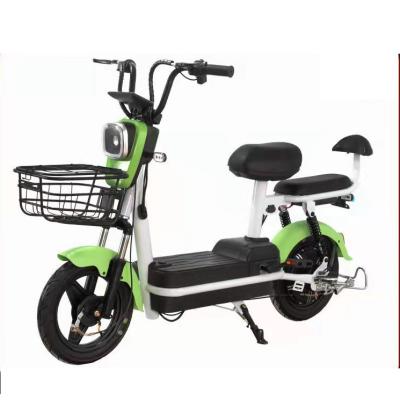 China Steel The new electric car fashion simple battery car double scooter electric power electric bicycle manufacturers supply for sale