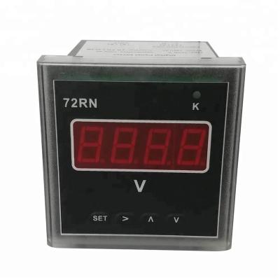 China Sale 72RN-V /red Single Phase RMS Voltage Meter 4 True Digital Digit 0.56