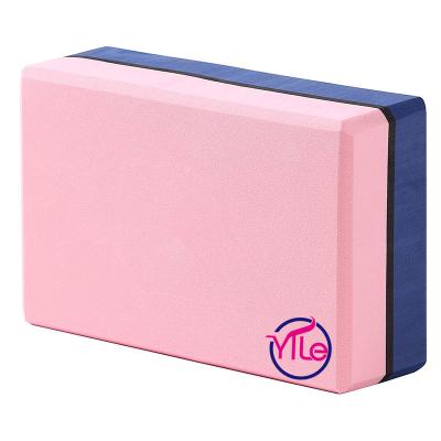 China Double Colors Durable Custom Made Yoga Fitness High Density Eva Foam Blocks Gym for sale