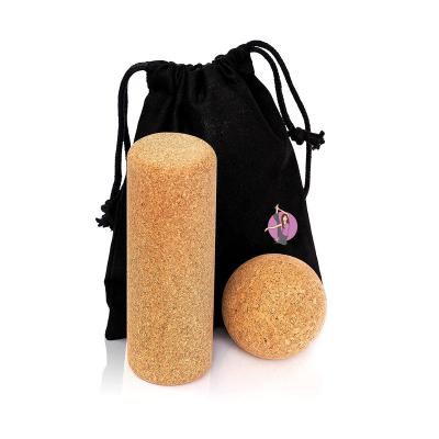 China Indoor Body Health Care Massage Fitness High Density Home Hand Balance Board Roller Cork Ball Set Wholesale for sale