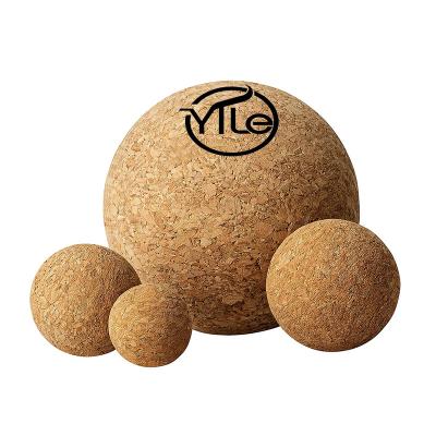 China Natural High Density Eco Friendly Yoga Exercise Massage Cork Ball For Sports for sale