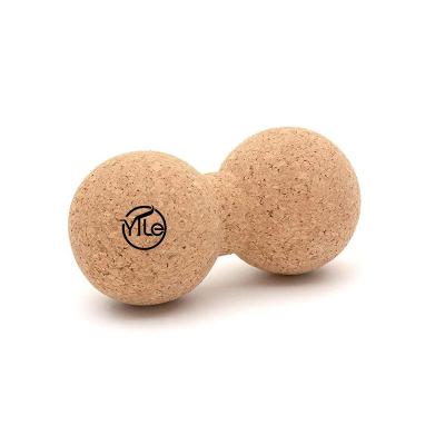 China Natural Eco Friendly Yoga Exercises Yoga Therapy Cork Massage Peanut Ball Manufacturer for sale