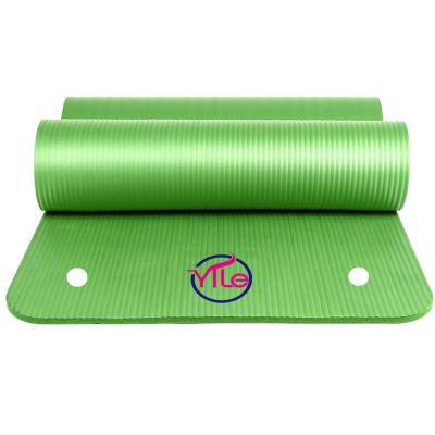 China Yoga Exercises Eco-Friendly Soft Gray Yangzhou Anti Slip Bulk NBR Yoga Mat With Holes for sale