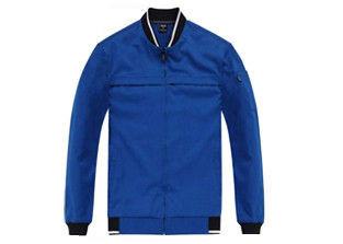 China Blue Polyester Work Coats Jackets , Outdoor Bomber Jackets For Men for sale