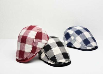 China Cotton Fabric Custom Personalized Hats Fashion Lattice Appearance With Curved Brim for sale