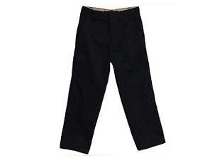 China Black Boys School Uniform Pants Printing Logo Legs Closed Elongated Body Curve for sale