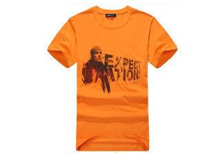 Chine Le T-shirt des hommes imprimés frais conçoit tees-shirt oranges/femelles d'encolure ras du cou à vendre