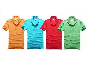 China Embroidery Cotton Polo Shirts Eco - Friendly Yarn Dyeing In A Variety Of Colors for sale