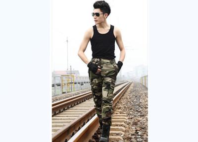 China Men Neutral Style Military Camouflage Pants Two Zipper Back Pockets For Field Training for sale