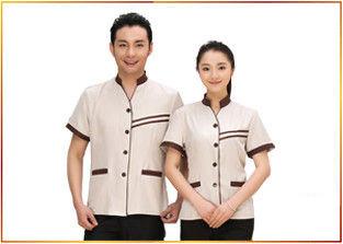 China Delicate Handwork Hotel Staff Uniforms Various Colors Slim Fit V - Neck Style for sale