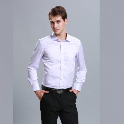 China Spring Men Office Work Uniforms Breathable Long Sleeve With Straight Square Collar for sale