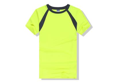 China Soft Mesh Fabric Men's T - Shirts Fast Drying Short Sleeve Color Insertion for sale