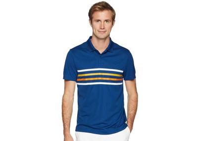 China Polyester Men's Polo Shirts Design Bicolor Contrast Bands Knit Cuffs for sale