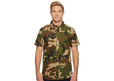 Cina Uniformi militari dell'esercito del bottone del cammuffamento/breve camicia della stampa di Camo della manica in vendita