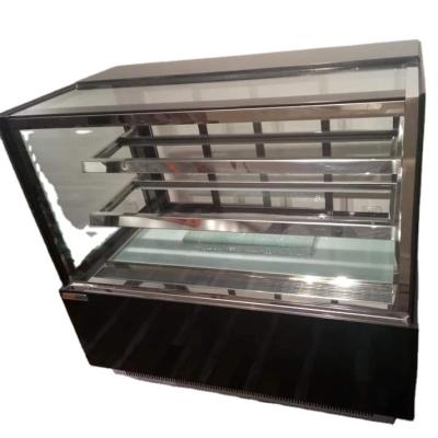 China Glass Cake Storage Refrigerator Single-Temperature Square Pastry Cake Chiller Cabinet for sale