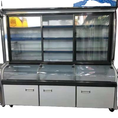 China Double-temperature Fresh Vegetables Outdoor Commercial Cabinet Camping Freezer for sale