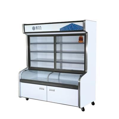 China Gool Glass Door Freezer Single-temperature Air-cooling Refrigerator Door Freezer Eom Bottom Refrigerator for sale