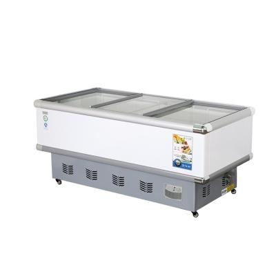 China COMPRESSOR OEM Glass Freezer Door Supermarket Combination Island Fridge for sale