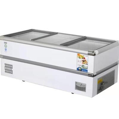 China COMPRESSOR Door Supermarket Combination Island Fridge Ocean Glass Freezer for sale