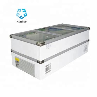 China Single-Temperature Supermarket European Style Island Deep Freezer Seafood Fridge for sale