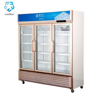 China Double-temperature customize glass top display freezer fish display cooler with promotion price for sale