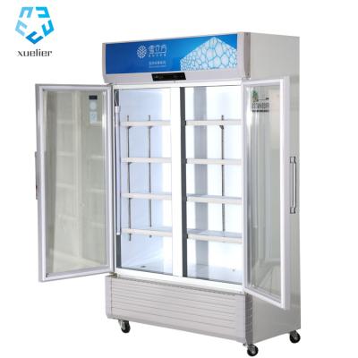 China Single-temperature China Glass Display Refrigerator Round Glass Magnetic Refrigerator Mini Cake Display Fridge for sale