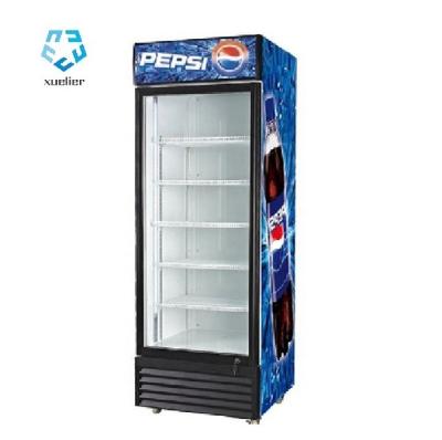 China Factory Single-Temperature Upright Freezer With Glass Door Display Fridge Freezer On Wheels Slim Freezer for sale