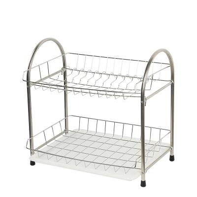 China Professional Customized Viable Double Dish Rack Metal Kitchen Rack For Kitchen for sale