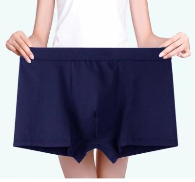 China Factory Price Antibacterial Oversized Underwear Boxershorts Soft Cotton Plus Size Mens Boxer Briefs for sale