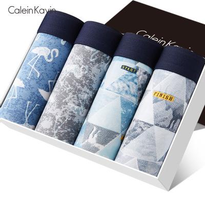 China Wholesale Price Cotton Mens Antibacterial Fashionable Printing Underwear Mens Boxer Briefs for sale