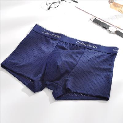 China Antibacterial Sexy Breathable Ice Mesh Mens Underwear Boxer Silk Briefs for sale