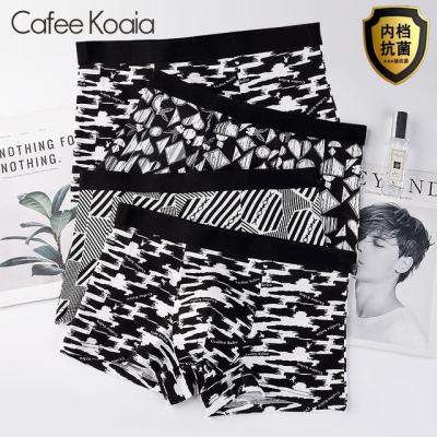 China Antibacterial Fashionable Printing Polyester Men Boxer Briefs Underwear Shorts for sale