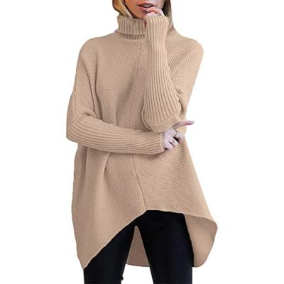 China Anti-pilling Turtleneck Women's Long Sleeve Bat Wing Casual Sweater Plus Size Knit Knitwear Custom Sweater for sale