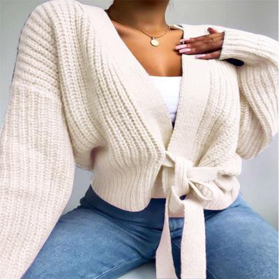 China Women's anti-pilling fashion causal knitted cardigan women's lace cardigan sweater women's long sleeve sweaters for sale