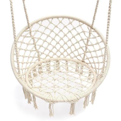 China Scandinavian Hammock Chair Macrame Swing, Cotton Rope Swing Chair Hanging Hanging Chairs For Indoor And Outdoor Use for sale